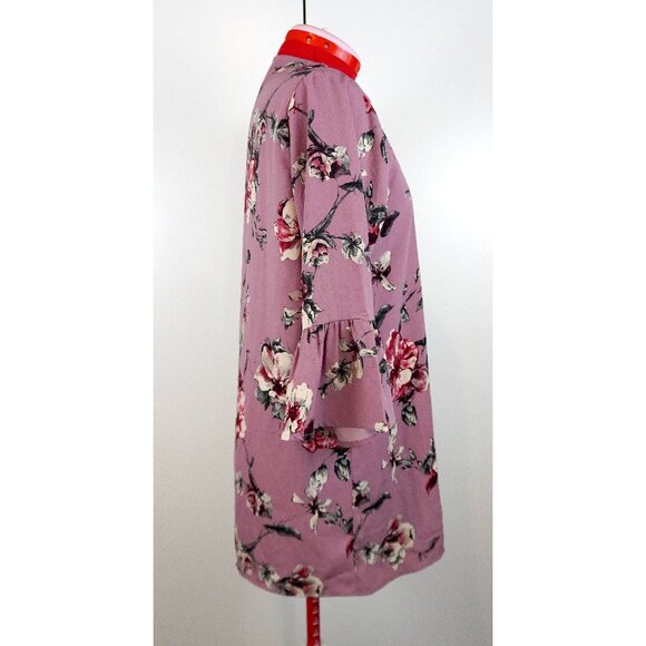 ModCloth (Jessy B) "Maximizing Mindfulness Kimono" in "Mauve Blooms" - Picture 2 of 7